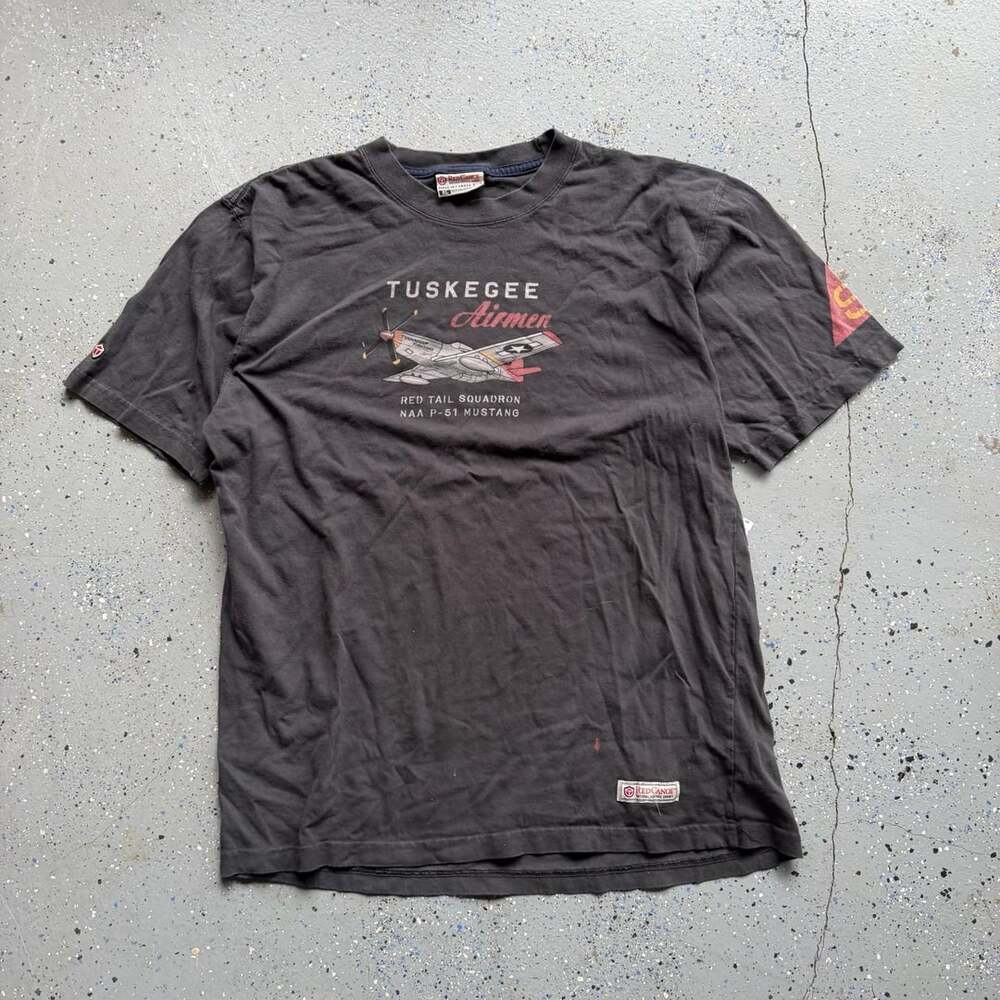 Red Canoe Tuskegee Airmen Red Tail NAA P-51 Mustang T-Shirt XL - Picture 8 of 8